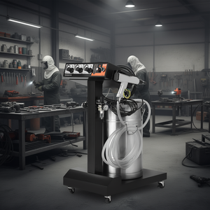 Sistema de Recubrimiento Electrostático en Polvo 50W 100KV Tolva de 50L Pistola de Pulverización de 450G Máquina de Recubrimiento de Hierro para Uso Automotriz - Product Image 2