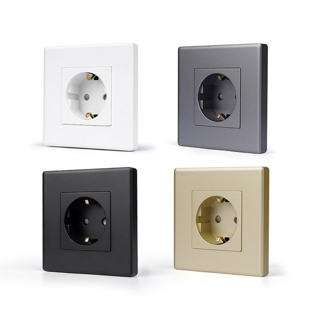 EU German Economic Schuko Plastic Wall Socket with Two Year Warranty CE CB ROHS
