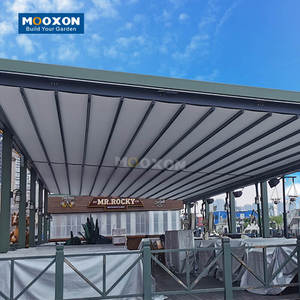 Mooxon lăn bóng ngoài trời Vườn tán màu nhôm cán màn trập mái hiên có thể thu vào - Product Image 5