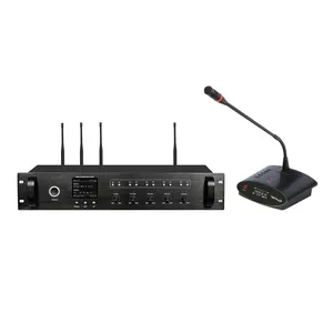 Sistema sem fio UHF de conferência conjunto inteiro com unidade de microfone 999 para sala de reuniões do congresso