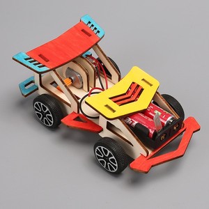 HOYE CRAFTS jouets scientifiques expérience aides pédagogiques STEM jouets éducatifs modèle de véhicule électrique <span class=keywords><strong>jeu</strong></span> de <span class=keywords><strong>voiture</strong></span> de course en bois - Product Image 3