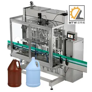 MTW automatic2/4/6/8 nozzles anti-corrosion Gallon bottle bleach filling machine