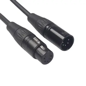 Zinc Alloy Silver-plated Plug Shielded XLR 5 Core Double-head Male To Female Mixer Camera Audio Cable