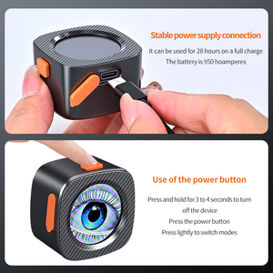 Feu arrière universel à commande par application, sans fil, rechargeable, dynamique, avec effet œil de démon LED pour vélo et moto - Product Image 3