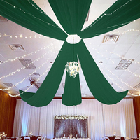 Velo de techo de boda Arco y Mandap Juego de cortinas Cortina colgante con Blackout 100% Poliéster para decoraciones de lugares