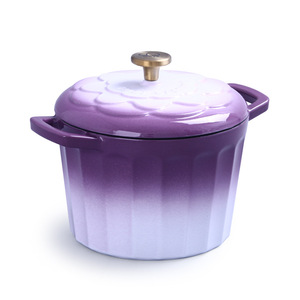 Ensemble de casseroles en fonte émaillée, violet lilas, antiadhésif, compatible four, casserole, grand faitout, sans toxines, compatible <span class=keywords><strong>induction</strong></span>, vente en gros - Product Image 3