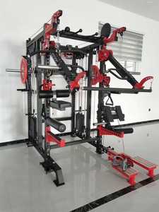 Stazione Multifunzionale Smith Machine per Uso Commerciale in Palestra, Rack a Parete Stazionario in Acciaio Inox con <span class=keywords><strong>Pesi</strong></span> da 75kg*2 - Product Image 6