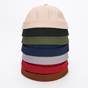 Casquettes de baseball personnalisées en coton à 6 panneaux sans visière, casquettes dôme, casquettes melon, casquettes sans bord, casquettes Docker, bonnets, casquettes rondes Docker, casquettes de marin - Product Image 1
