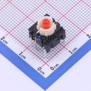 TP18021301040 Tactile Switch Through hole Component (THT) Switch Single Pole Single Throw Round Button 3N Vertical Mount - Product Image 1