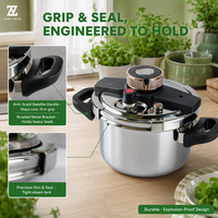Casserole à pression anti-explosion en acier inoxydable Zhenneng, trois couches, pour cuisinière à gaz et plaque à induction, 4L 5L 6L 7L 8L 9L 11L