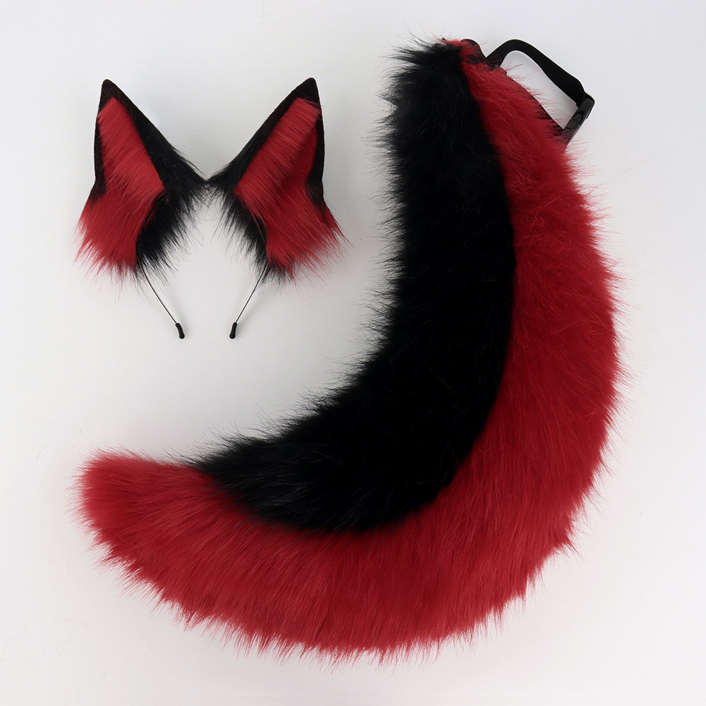 Rouge et noir-taille unique