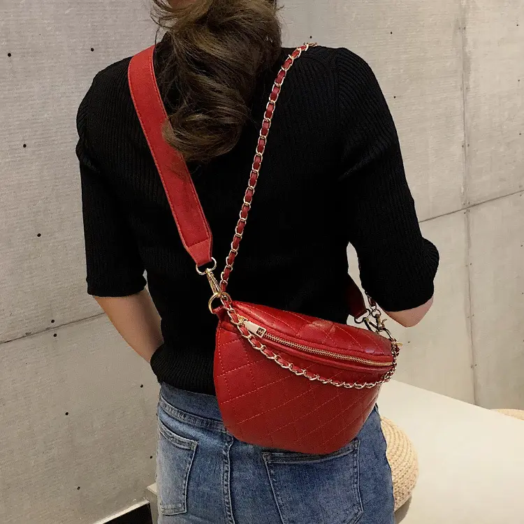 2022 fashion women geometric bum handbag Single Shoulder messenger Waist Bag female Bolsa de pecho versatile chest bag for women