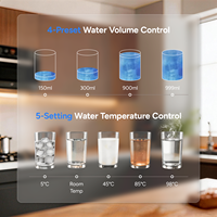 Distributeur d'eau 3-en-1 avec filtre et machine à glaçons pour comptoir, purificateur d'eau chaude et froide instantanée pour cuisine