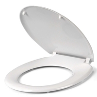 Abattant de toilettes moderne, jetable, économique, en résine d'urée, à fermeture douce, avec fonction de lavage féminin, blanc WONDER WD-805
