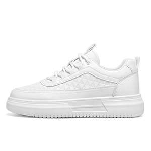 Vente en gros d'usine - Sneakers basses à plateforme pour hommes - Tige en PU, semelle en caoutchouc, style décontracté pour la marche - Product Image 6