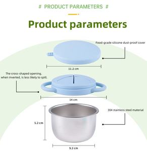 Gobelet à collation multifonctionnel en acier inoxydable pour tout-petits avec couvercle en silicone anti-fuite et couvercle, récipient à collation pour enfants - Product Image 3