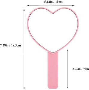 Miroir de maquillage cosmétique en résine de <span class=keywords><strong>coeur</strong></span> simple face Portable accessoire de beauté portable mignon pour outil de maquillage personnalisé de voyage - Product Image 2