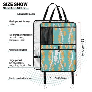 Organizadores Plegables para Asientos Traseros de Coche con Diseño Personalizado de Flores Lei y Múltiples Bolsillos, Protectores de Almacenamiento para Automóviles - Product Image 3