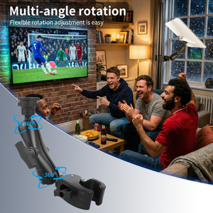 VIN mounts Soporte Starlink Mini con abrazadera y bola para riel/tubo 1.18–2.76in, brazo doble 5.9in resistente - Product Image 4