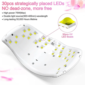 SUN X33 75W Shell Texture Manucure Pédicure Home Salon Device 30 leds <span class=keywords><strong>UV</strong></span> <span class=keywords><strong>Gel</strong></span> Polish Séchage Lumière Nail Glue Durcissement Lampe LED - Product Image 3