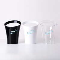 Seau à glace en acrylique HYX, design Art Déco multicolores, nouvelle édition limitée, capacité 3,2 L, durable, portable, facile à nettoyer