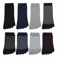 Chaussettes à cinq doigts en pur coton pour hommes et femmes, idéales pour la course et le yoga, chaussettes athlétiques montantes à doigts séparés