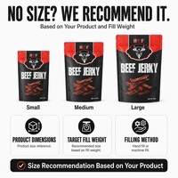 Bolsas de embalaje Ziplock de carne seca al por mayor, bolsa de plástico Biltong Jerky con logotipo personalizado para ventana, comida seca, papel de aluminio para aperitivos, bolsa con soporte para carne