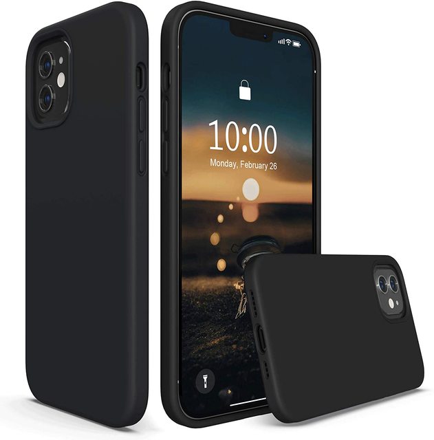 Leadingplus Shockproof Liquid Silicone Phone Case for iPhone 12 Pro Mini Case with Microfiber Lining Fundas De Celular 2020