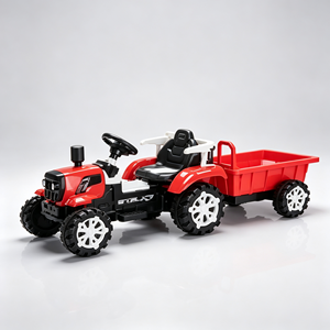 Trattore Elettrico Cavalcabile per Bambini con Rimorchio Rimovibile, Controllo Manuale e Telecomando, Veicolo Giocattolo a Batteria 12V - Product Image 3