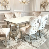 Table de banquet de mariage, de réception ou d'hôtel, design moderne et élégant, pieds en acier inoxydable doré, plateau en marbre, fabriquée par Xuanzhen Factory