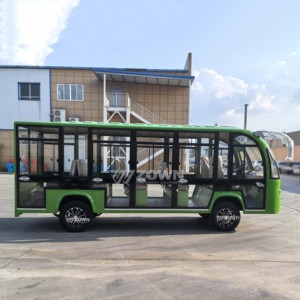 รถชมวิวไฟฟ้าสีเขียวแบบปิด สำหรับการขนส่งในอีโคพาร์คและรีสอร์ท - Product Image 5