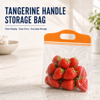 Sacs à fermeture éclair double transparents avec poignée pour organiser les aliments dans le réfrigérateur