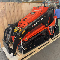 Mini-chargeuse compacte sur chenilles multifonctionnelle Derette V1000 de 1 tonne avec godet de manutention