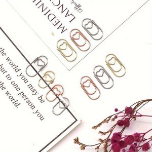 Heart Shaped Paperclips Mini Metal <b>Bookmarks</b> Reusable Office Supplies Student Gift Gold <b>Silver</b> Rose Gold - Product Image 2