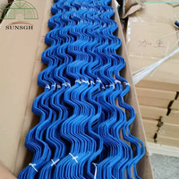 Fil de fer ondulé en acier avec revêtement plastique agricole à faible coût, 2.0/2.2/2.3/2.7mm, pour la vente, fil en zigzag