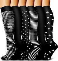 Kaos Kaki Kompresi Setinggi Lutut untuk Wanita Pria, Bernapas, untuk Olahraga, Perjalanan, Perawat, Stoking Penyangga, Logo Custom, Produsen OEM, Supplier