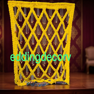 Guirnalda de flores artificiales de caléndula de Color amarillo naranja para decoración de bodas precio al por mayor indio personalizado en; 10122740 - Product Image 5