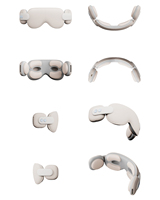 Masseur oculaire étendu avec massage des tempes | Appareil de thérapie oculaire multi-airbag pour la relaxation, le stress et le soulagement du sommeil
