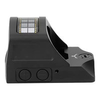 Mini viseur tactique HS507C-X2 à point rouge ouvert, fonction Shake-Awake, alimentation solaire, pour la chasse, avec support de fixation exosquelette réfléchissant