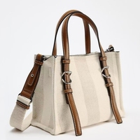 Nouvel Arrivage Sac Fourre-tout en Toile à Large Bandoulière et Poignée Supérieure, Petit Sac à Bandoulière en Cuir PU pour Femme, Idéal pour le Travail et l'Usage Quotidien, Vente en Gros