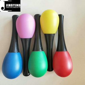 2024 Jingying Music Maracas Series, venta al por mayor Orff Children Rhythm Instrument Multicolor Plastic Egg Maracas - Product Image 2