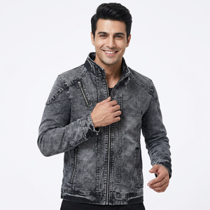 Custom <b>Cropped</b> Style 100% Raw Cotton <b>Denim</b> <b>Jacket</b> For Men Front Button Closure Winter Jeans With Pockets <b>Jacket</b> For Man - Product Image 1