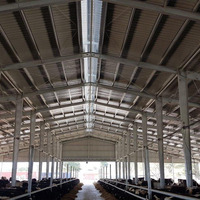 Nouvelle grange en métal préfabriquée Structure en acier vache ferme bétail bâtiment poulet et porc ferme vache hangar et maison animaux Cages