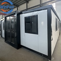 Maison préfabriquée extensible WinFair Mobile de 30 pieds, conteneur habitable de luxe avec salle de bain, cuisine, maisons conteneurs extensibles modulaires