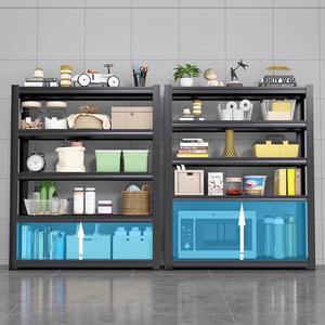 ชั้นวางของเหล็กสำหรับงานหนัก Zwj 5 ชั้น เหล็กแผ่นรีดเย็นสีดำ ชั้นวางของแบบหลายชั้นสำหรับคลังสินค้า - Product Image 3