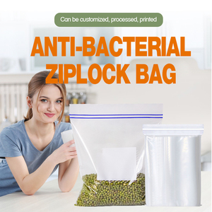 Bolsa de plástico esmerilado con cierre deslizante para el hogar, de PE/PVC, con logotipo personalizado, con cierre de cremallera, para ropa, alimentos y artículos del hogar, con doble cierre hermético. - Product Image 6