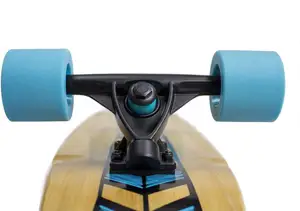 36 inç akçaağaç komple ahşap bambu kaykay Pro uzun kurulu komple dans Longboard