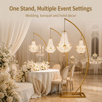 Nouveau lustre LED en acrylique européen luxueux pour l'éclairage de plafond de mariage, alimenté par courant alternatif, design moderne