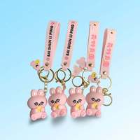 Porte-clés Minion personnalisé imprimé en 3D en PVC, porte-clés en caoutchouc souple de dessin animé Kawaii, joli souvenir, pendentif pour clés
