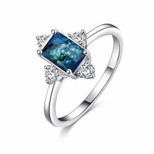 Elegante Anello con Zirconi in Stile Calligrafico per Donne, Gioiello Artistico Vintage - Product Image 1